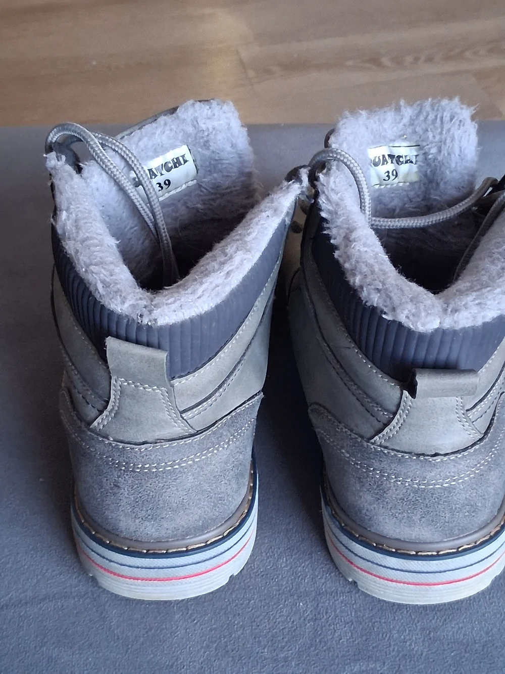 Men's Gray Lace-Up Insulated Work Boots